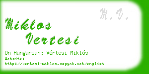 miklos vertesi business card